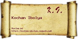 Kochan Ibolya névjegykártya